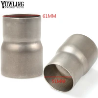 high quality 60mm to 51mm moto exhaust connector connecting link down pipes motorcycle convertor adapter stainless steel