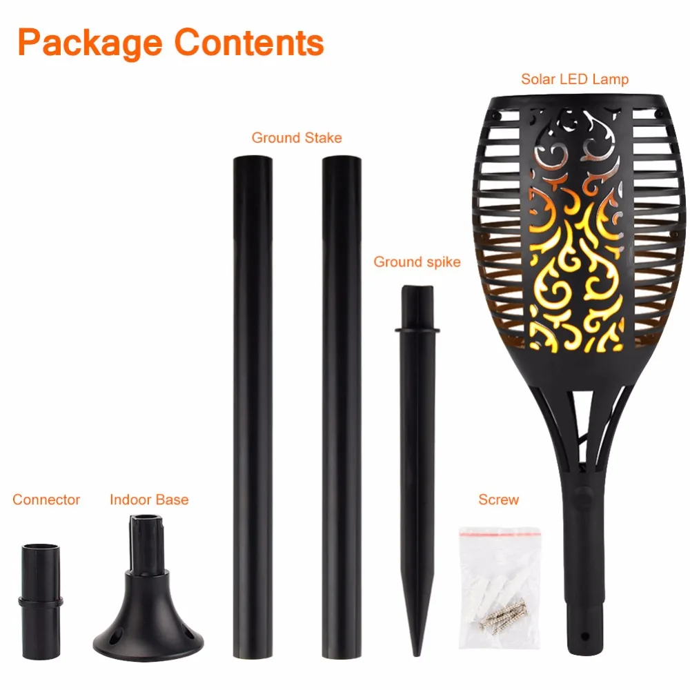 4 шт. новый Солнечный свет пламени на солнечных батареях Мерцающая лампа