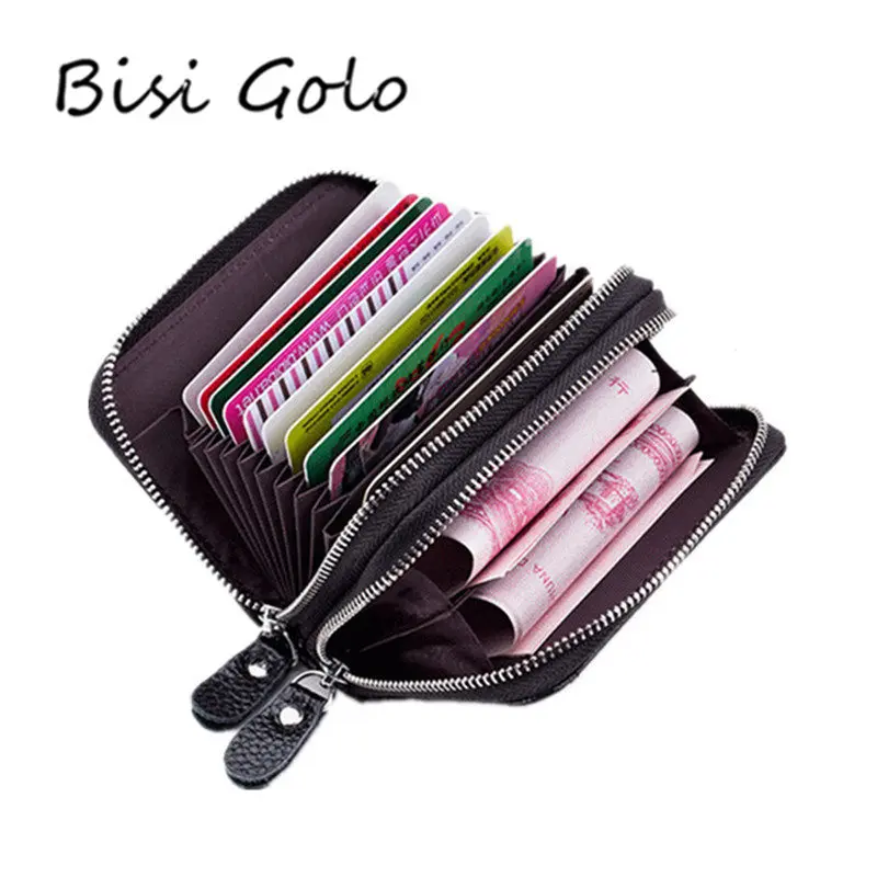 Кошелек для кредитных карт BISI GORO 2021 с RFID-защитой и двойной молнией | Багаж сумки
