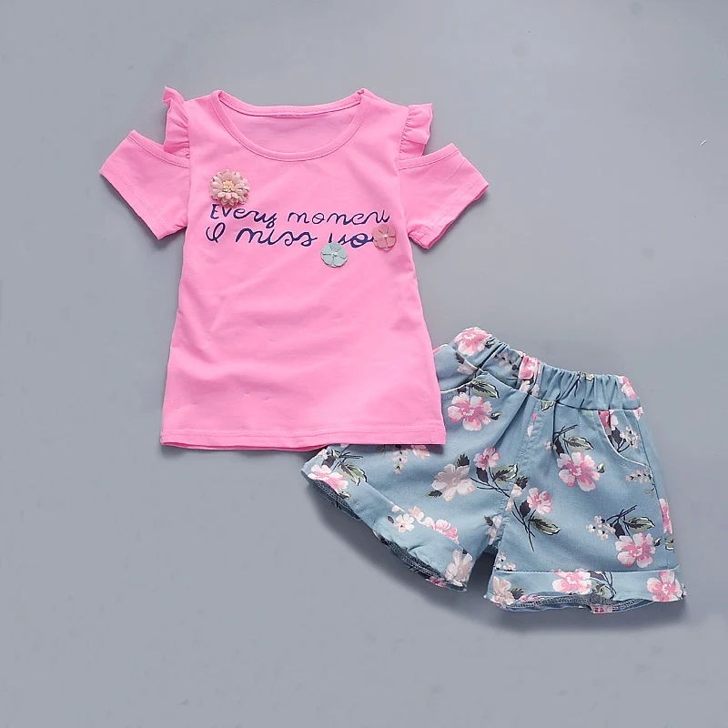 BabiColorBaby/комплекты одежды для маленьких девочек Новинка 2020 года Летняя одежда