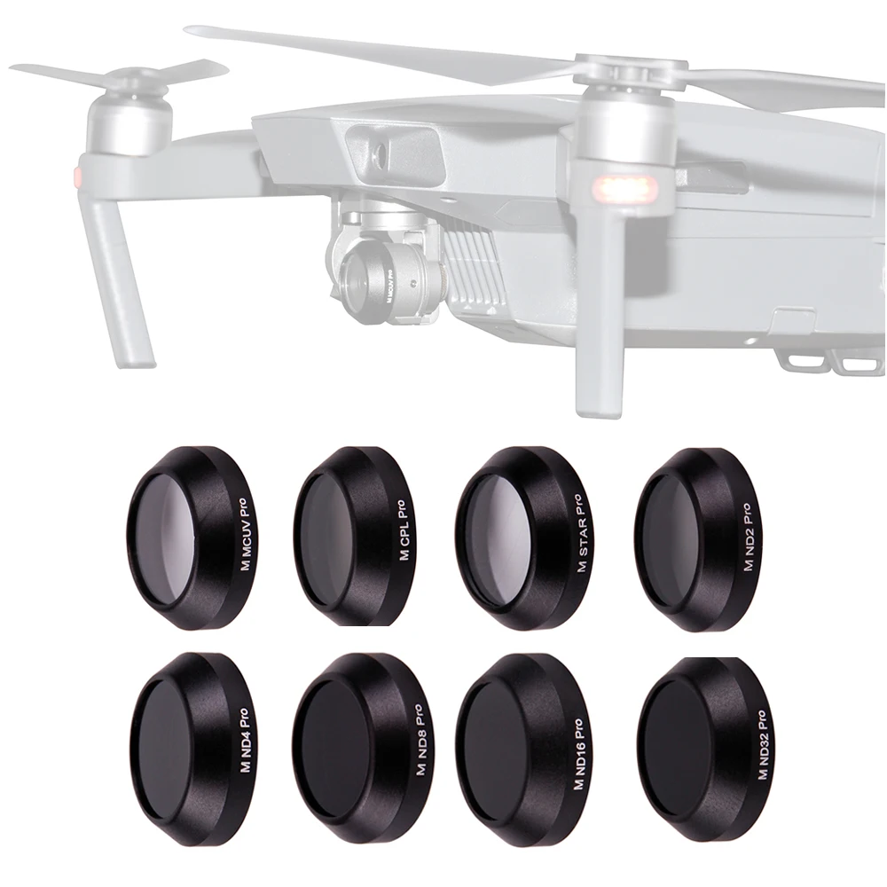 8 в 1 для DJI Mavic Pro фильтр защиты объектива ND 2 4 16 32 Фильтр Дрон профессиональные