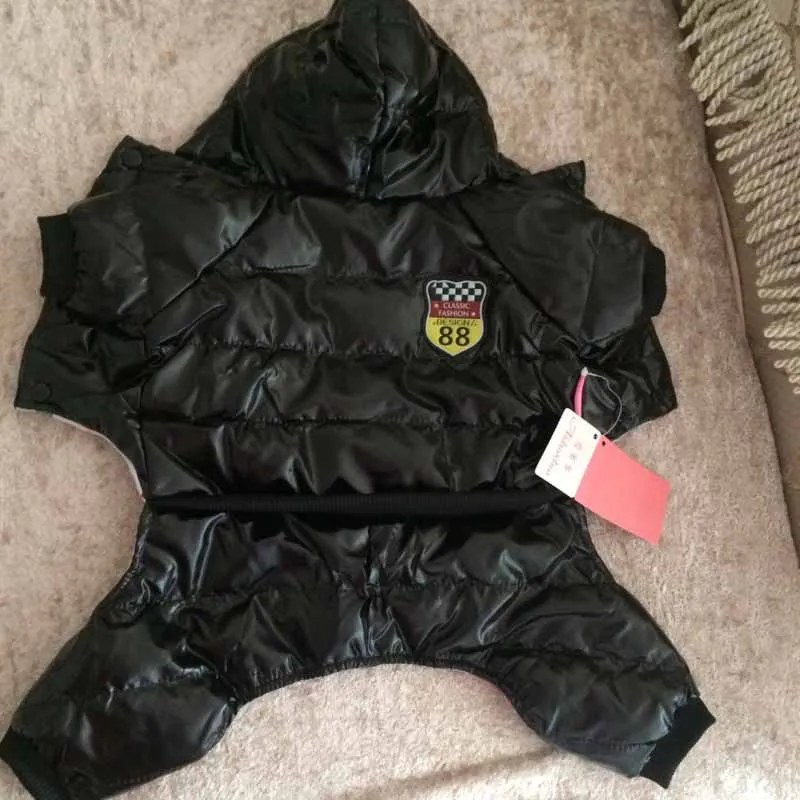 Водонепроницаемый щенок лыжный костюм зимняя одежда для собак красный синий