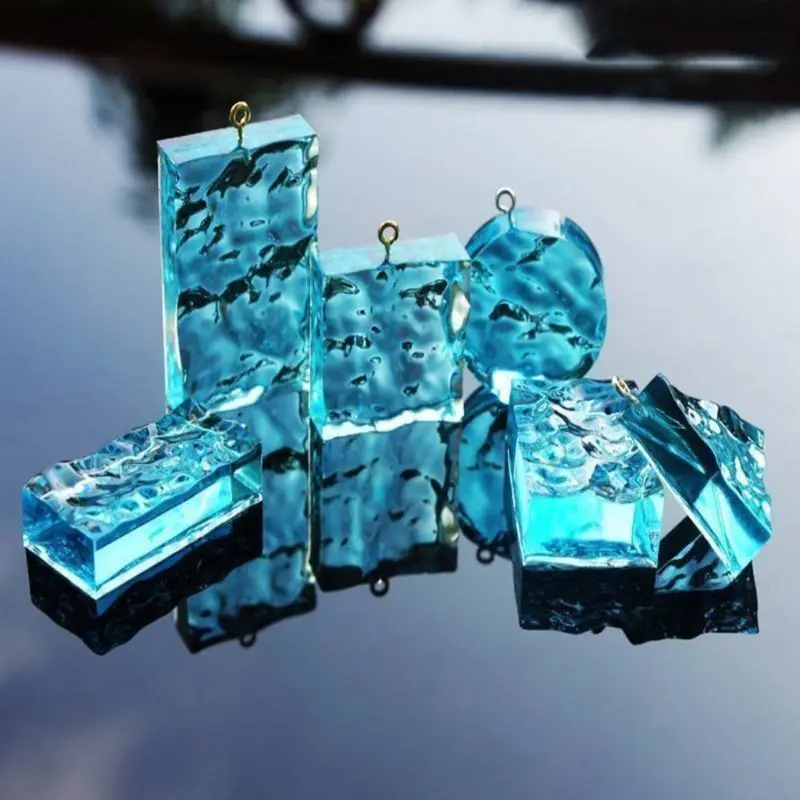 

1Set Silicone Mold Geometric Shape DIY Jewelry Making Epoxy Resin With Dropper Handmade crafts Necklace Pendant Home Decoration