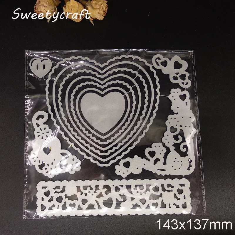 Скрапбукинг сердце свадьба шейкер карты металла резки штампы новые 2019 ремесло