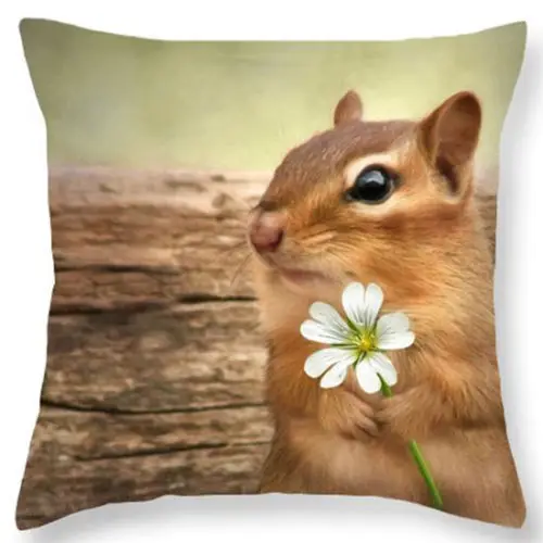 8Squirrel HGLEGYWCartoon жира супергероя льняная Подушка Чехол подушки Чехол домашние мягкие комнаты подарки одной стороны печати - Цвет: 8Squirrel