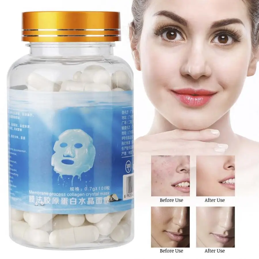 100 шт. Хрустальная маска в капсулах коллагеновый увлажнитель DIY отбеливать