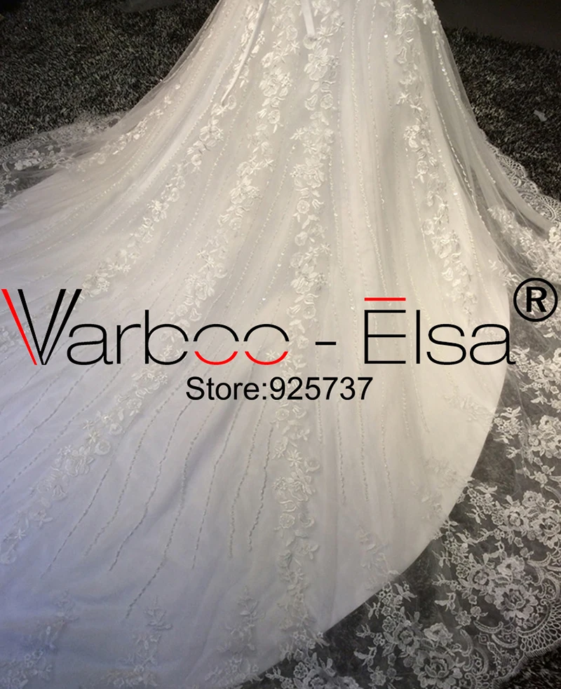 VARBOO_ELSA 2018 высококачественное белое кружевное свадебное платье на заказ русалки