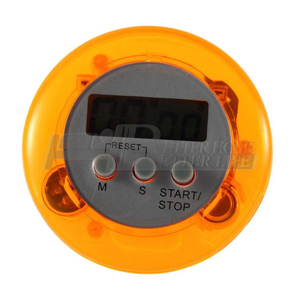 1 шт. мини orange круглый ЖК дисплей цифровой отсчет таймера сигнализация для