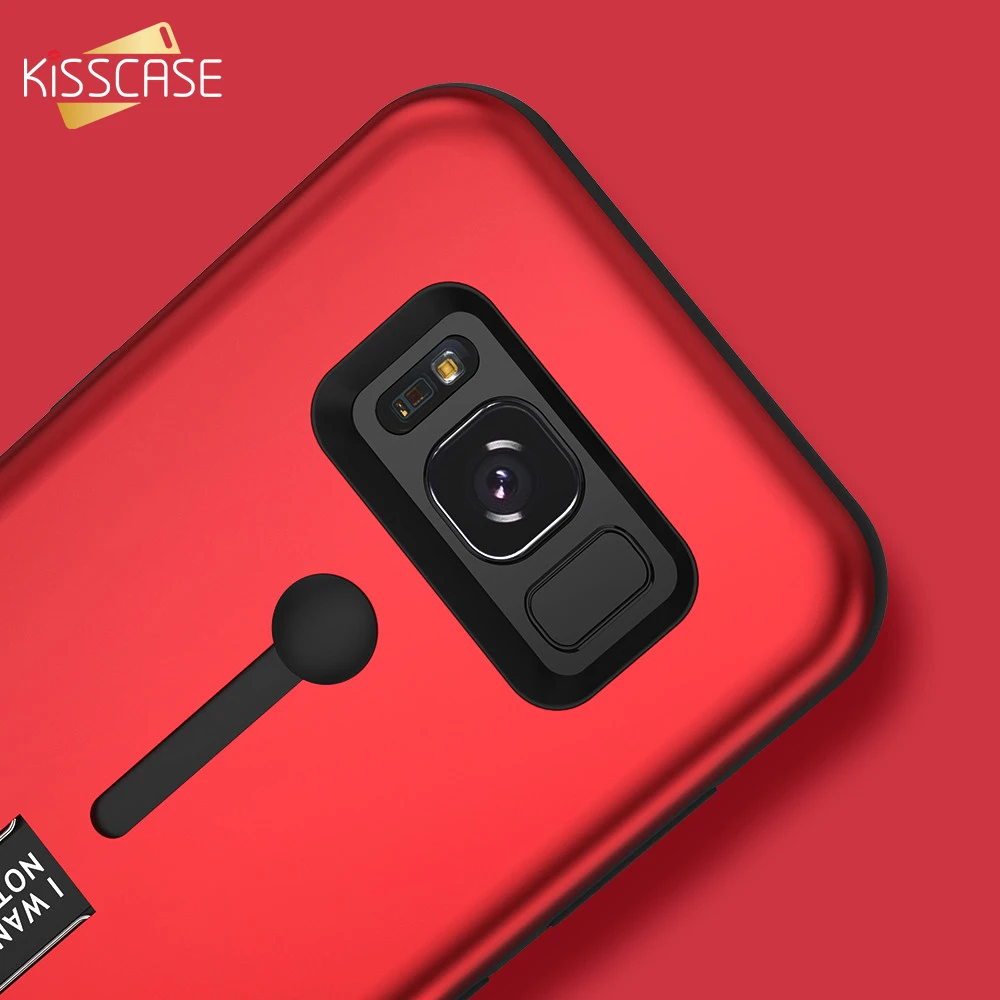 KISSCASE кольцо держатель стенд силиконовый бронированный чехол для Samsung Galaxy S8 S7 J5 2017