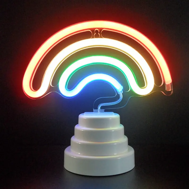 

Lovely Christmas tree flamingo Battery Neon light home decoration small neon lamp