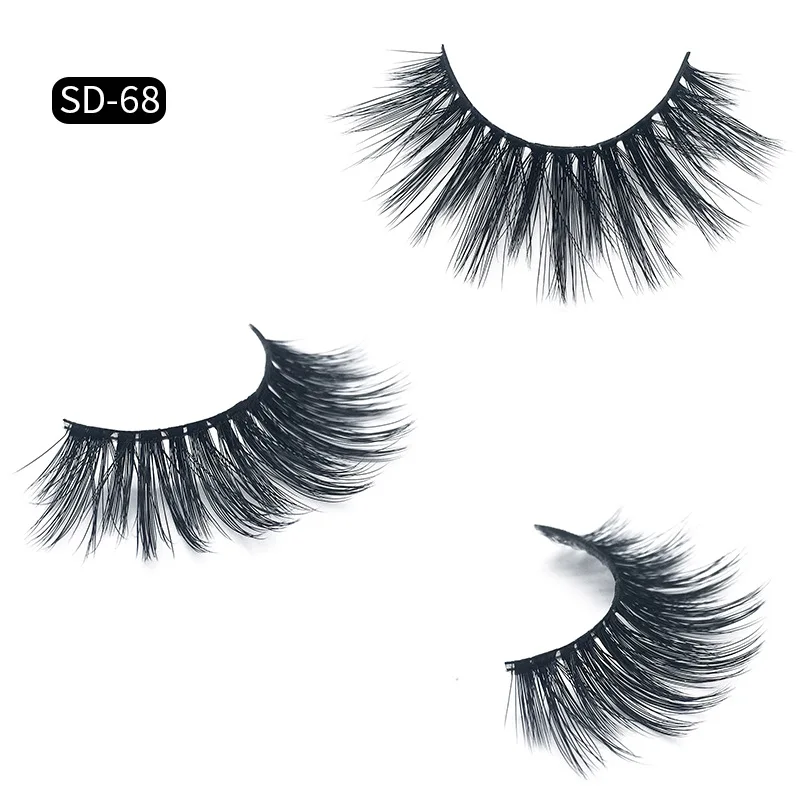 Wholesale Eyelashes 50Pairs 3D Mink Lashes Luxury Hand Made Mink Lash Long Lasting Volume Lashes Extension False Eyelashes Free