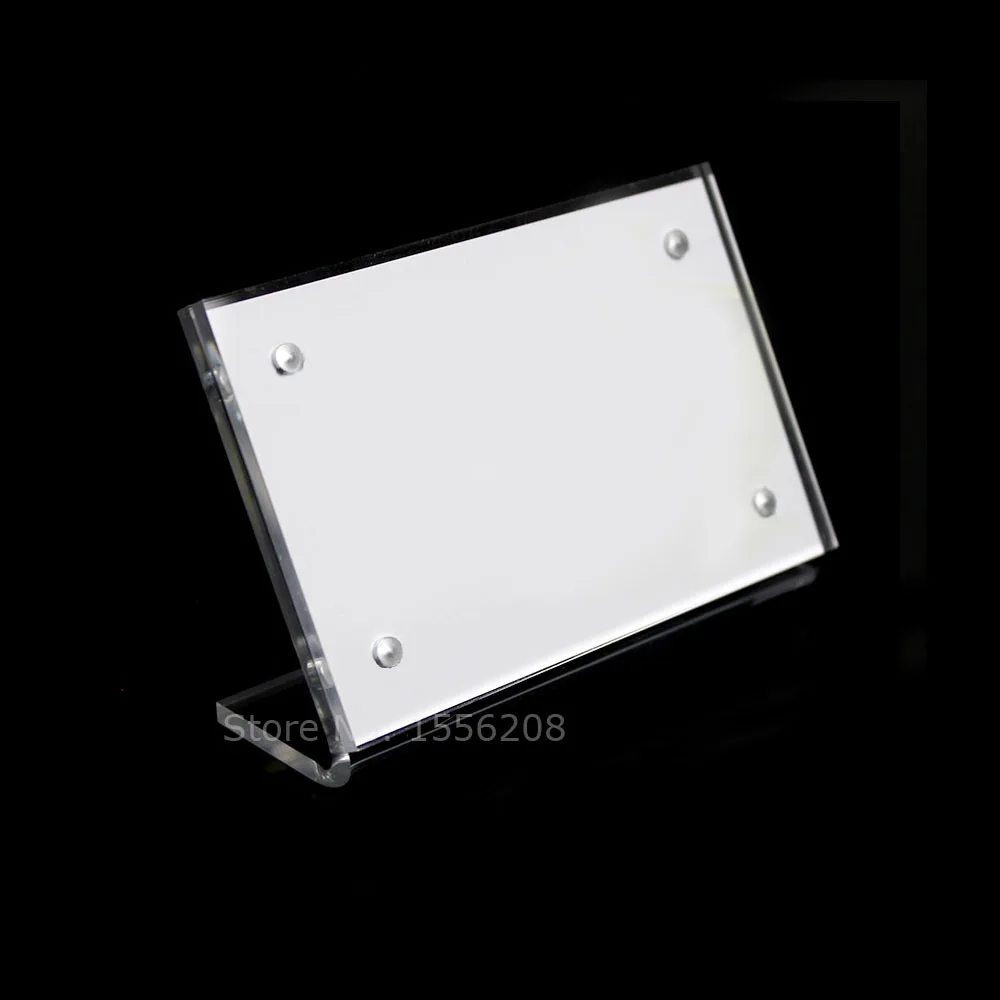 

12 x 8cm Acrylic L Strong Magnetic Picture Holder