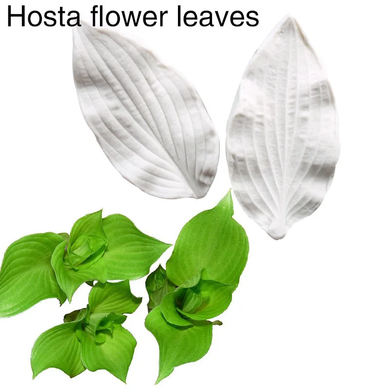 2018 Новинка Hosta цветок листья силиконовая форма для торта шоколадная лепестки