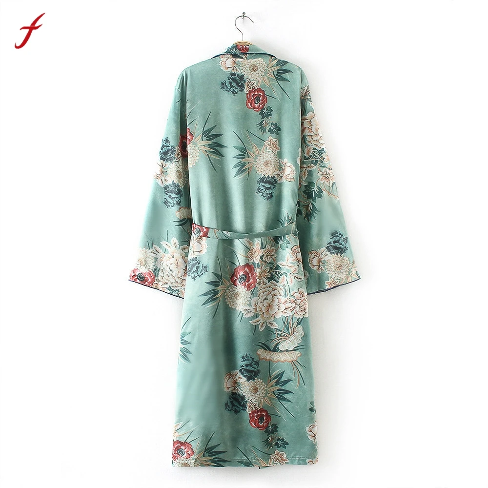 

FEITONG Fashion Cardigan Women's Bohemia Floral Tassel Long Kimono Oversized Shawl Tops Dames Mode Vest 2021