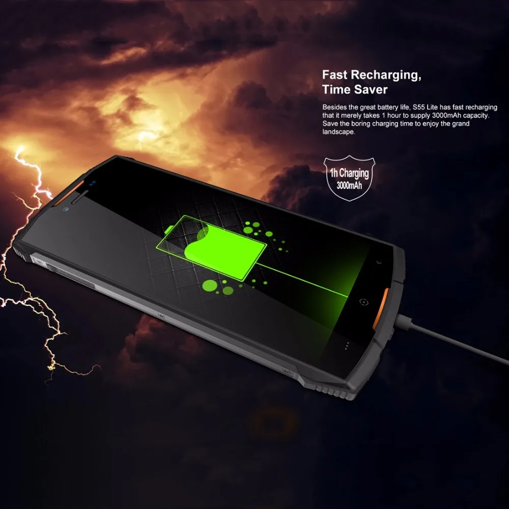DOOGEE S55 Lite IP68 Водонепроницаемый 5 &quotHD + мобильного телефона Android 8 1 MTK6739 4 ядра 2 GB 16 13MP