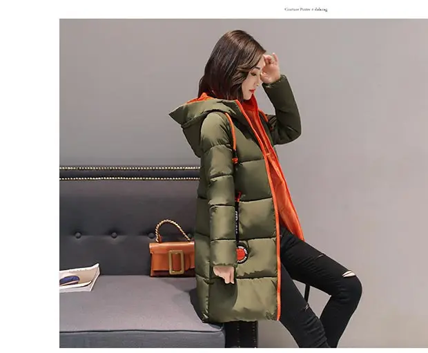 YAGENZ Parkas зимняя Дамская куртка с капюшоном пальто размера плюс 3XL тонкое толстое теплое пальто для девочек средней длины Студенческая пуховая одежда из хлопка