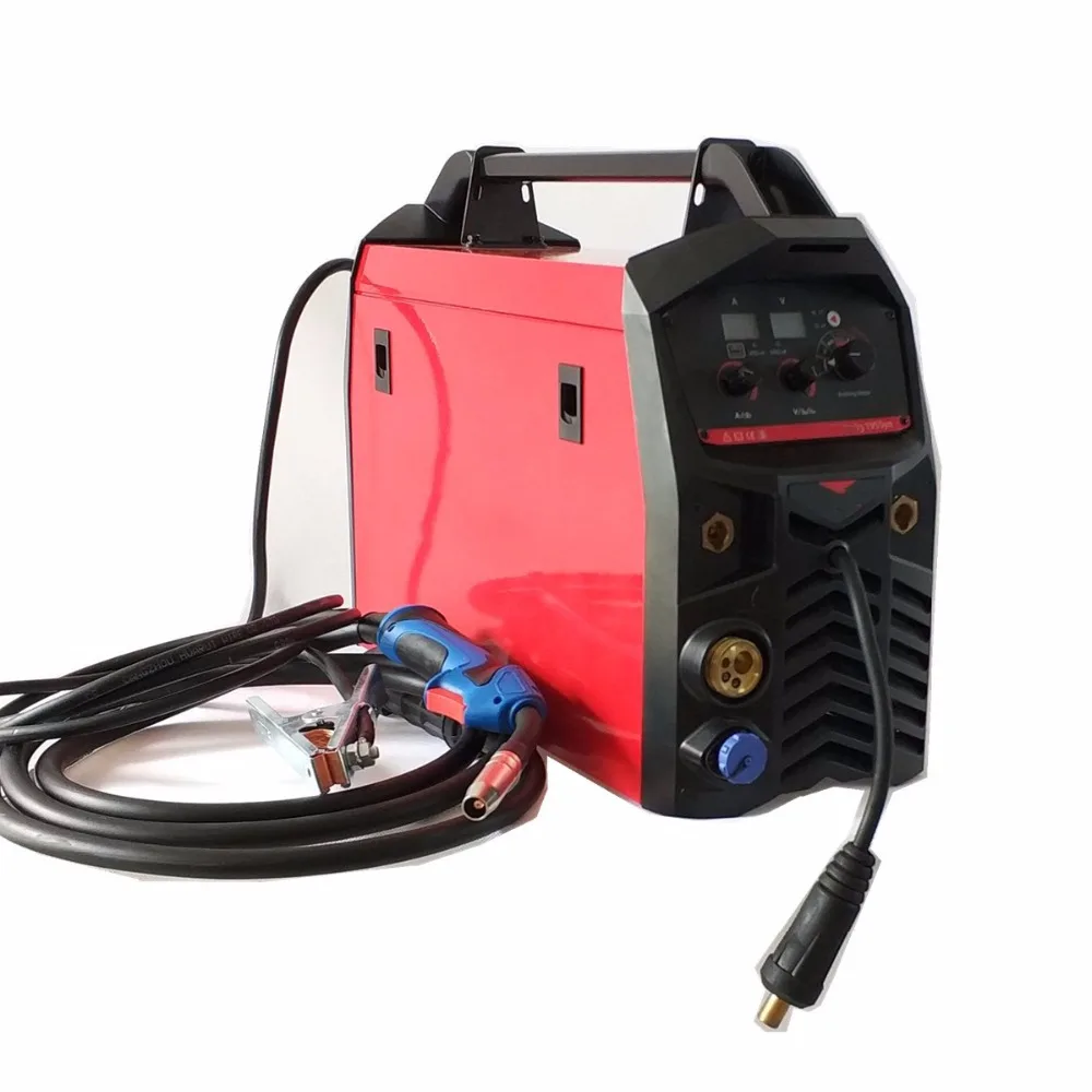 195A Synergic MIG сварочный аппарат MIG TIG MMA Горячий старт Arc Force IGBT Инвертор Цифровой MIG сварочный аппарат