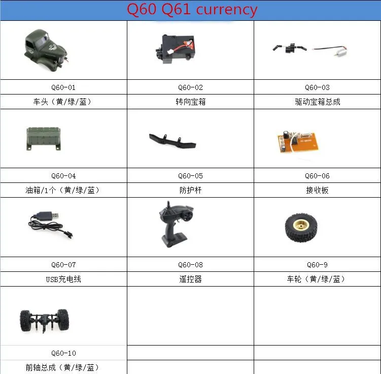 Квадрокоптер JJRC Q60 Q61 D826 D827 RC 1:16 2 4g с радиоуправлением 6wd запчасти для двигателей