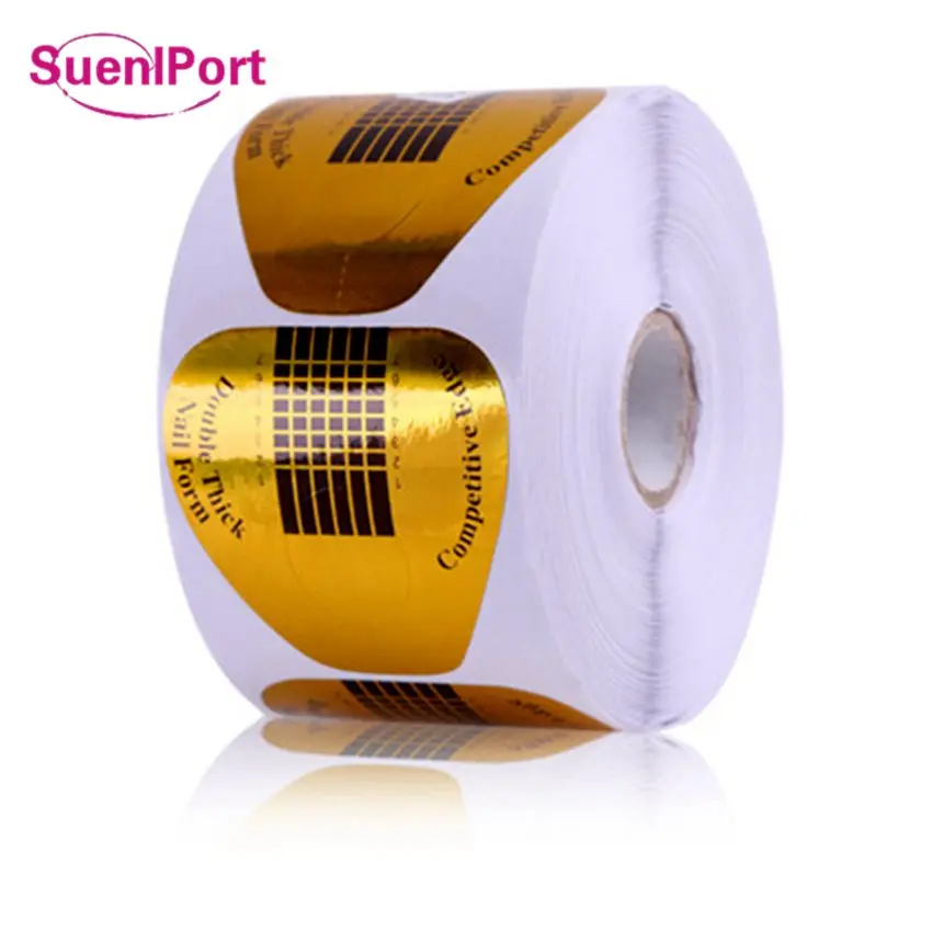 SunelPort 500 шт. Профессиональный Золотой лак для ногтей акриловым УФ гель советы