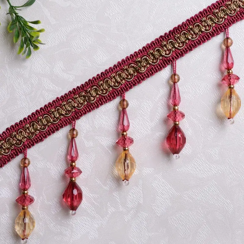 12 ярдов/партия двухцветные хрустальные бусины оливка подвесная кружевная