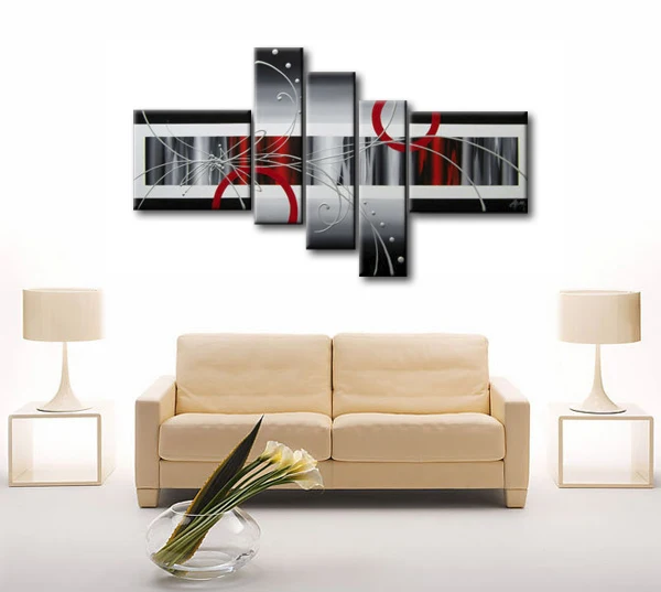 Картина на холсте в рамке Современная многопанельная настенная живопись для
