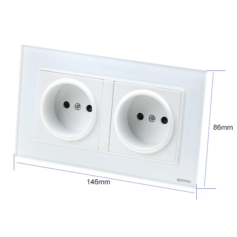 Высокое качество двухрядный двойной переключатель розетка европейского