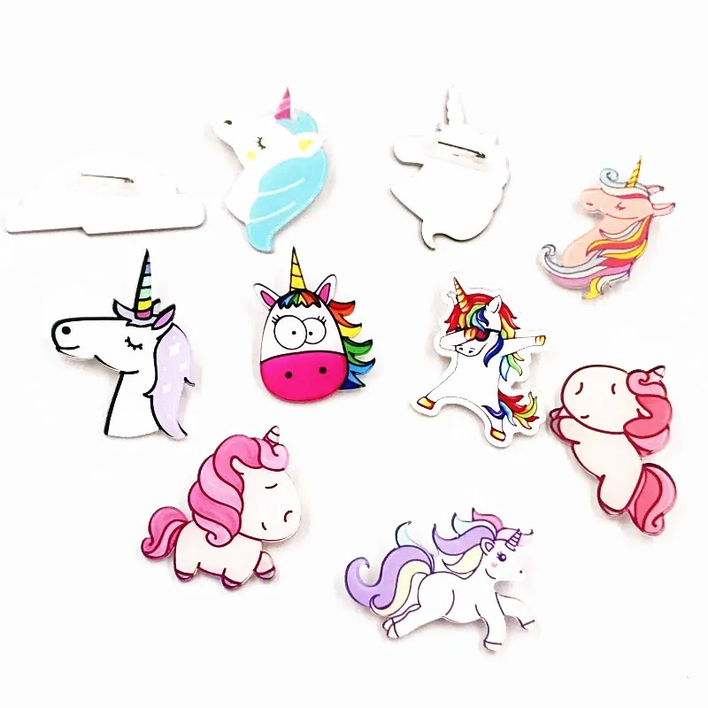 10 шт. милые маленькие значки пони с животными Акриловые броши на булавке