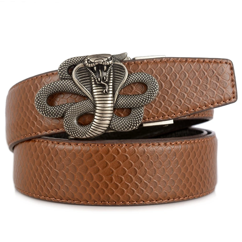 Новый брендовый дизайнерский мужской ремень со змеиным принтом мужские ремни из