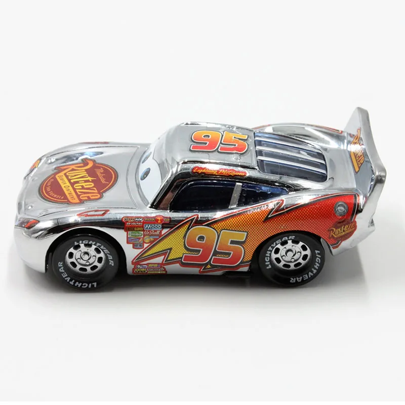

Disney Pixar Car Cartoon Movie 1:55 Metal Diecast Silver Plating Lightning Mcqueen Toy Cars New Loose Toys For Children Gift