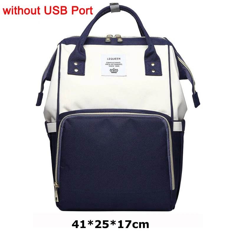 As picture LEQUEEN, модная USB сумка для подгузников для мам и мам, большой дорожный рюкзак для кормления, дизайнерская Детская сумка для коляски, рюкзак для детских подгузников - Цвет: As picture
