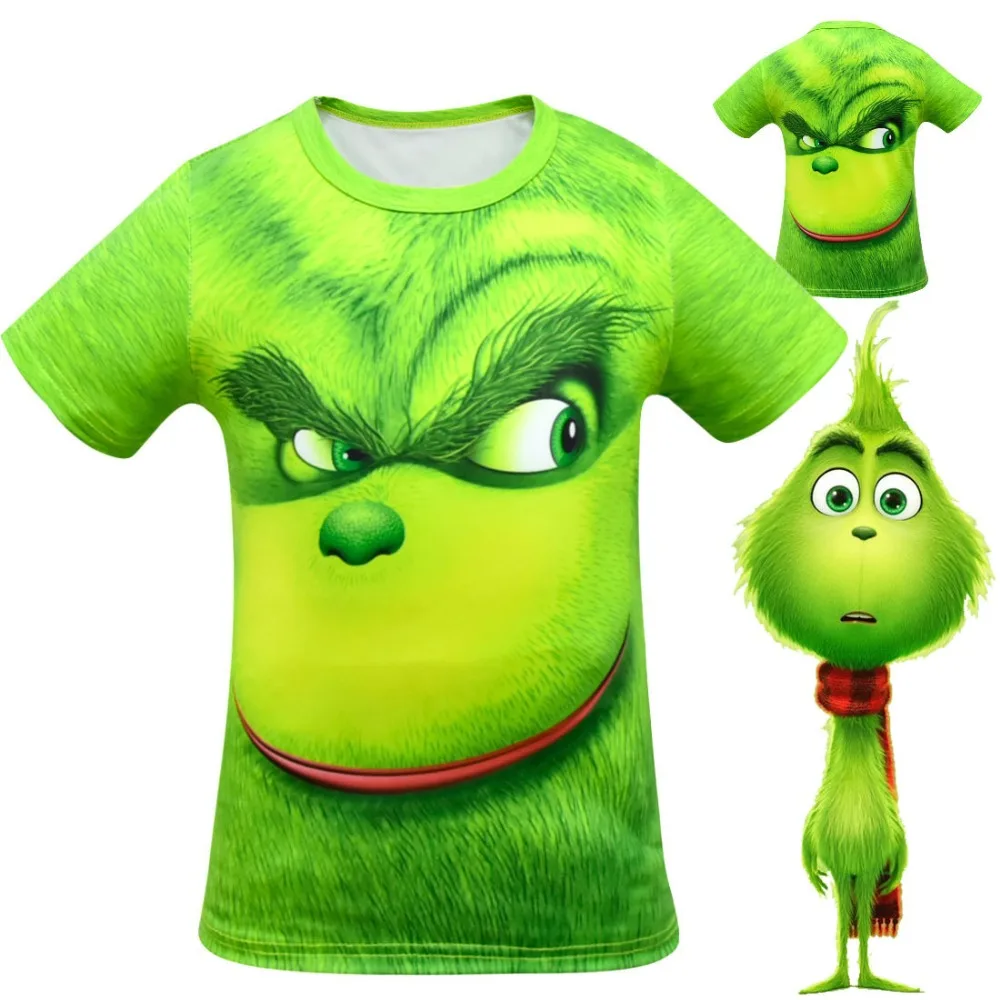 ZSQH Grinch/Новая модная детская футболка костюм гринча с надписью How The Grinch