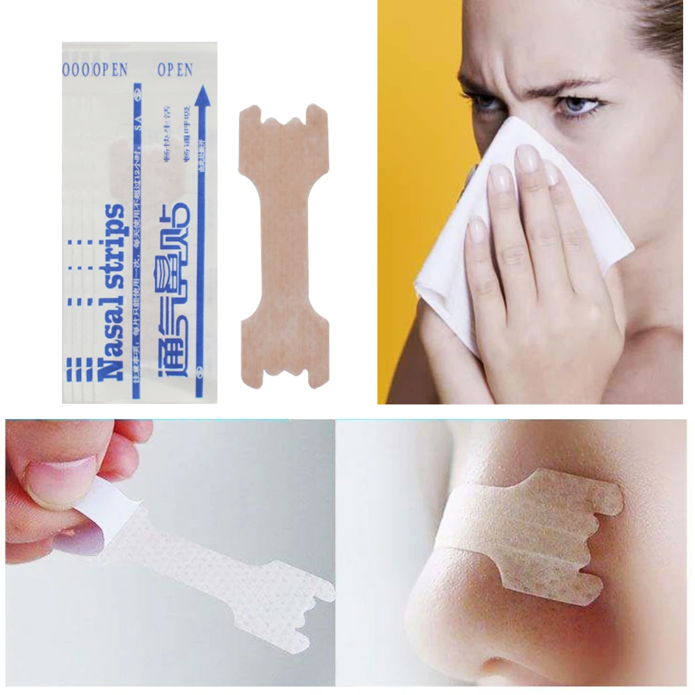 Одноразовое дышащее устройство для защиты от храпа 100 шт. носовые полоски пробка