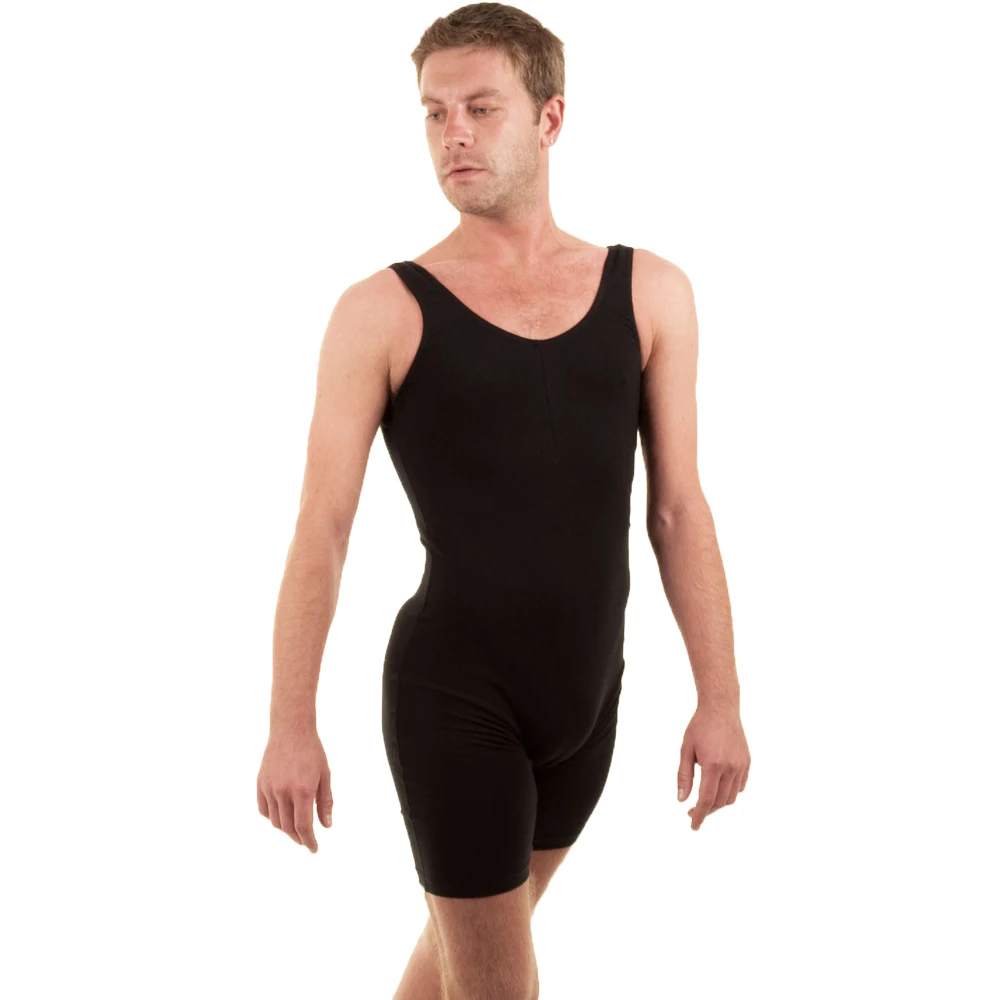 

ICOSTUMES Men One Piece Tank Biketard Adult Spandex Lycra Scoop Neck Sleeveless Ballet Unitards Gymnastics Bodysuit Dancewear