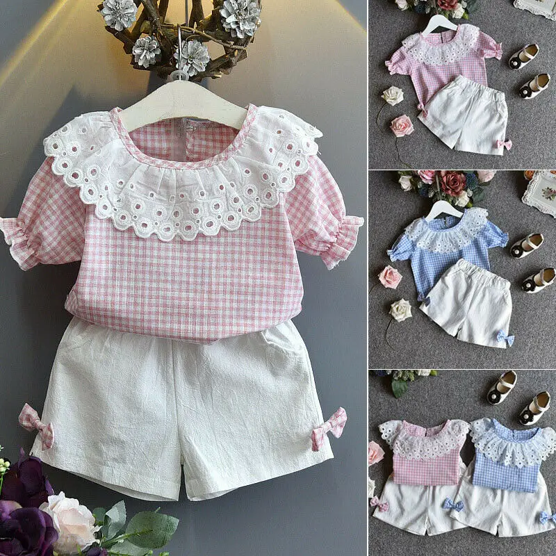 Pudcoco/Новый Модный комплект одежды для маленьких девочек блузка с цветочным