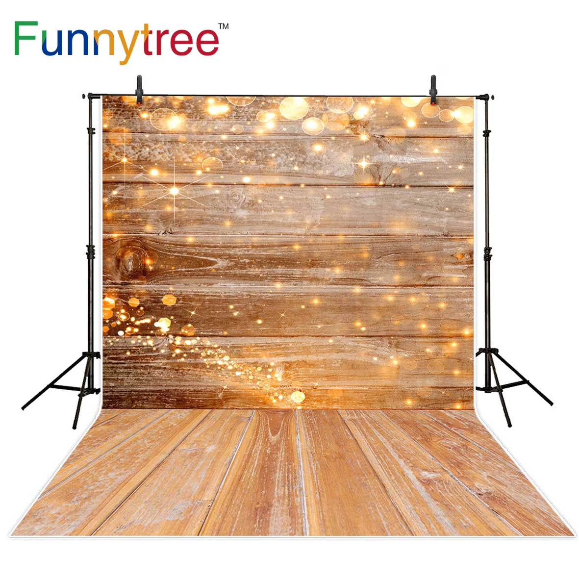 Фон Funnytree для фотостудии Золотой боке дерево Блестящий ребенок фотосессия Рождество фон фотобудка