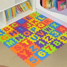 36Pcs/set EVA Foam Number Alphabet Puzzle Play Mat Baby Rugs Toys Play Floor Carpet Interlocking Soft Pad Children Games Toy