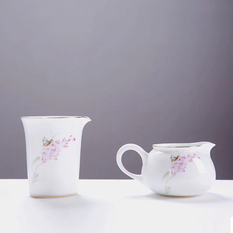 Японский Стиль Осень рифма белый фарфор фильтр чашка чайный набор кунг фу кружка