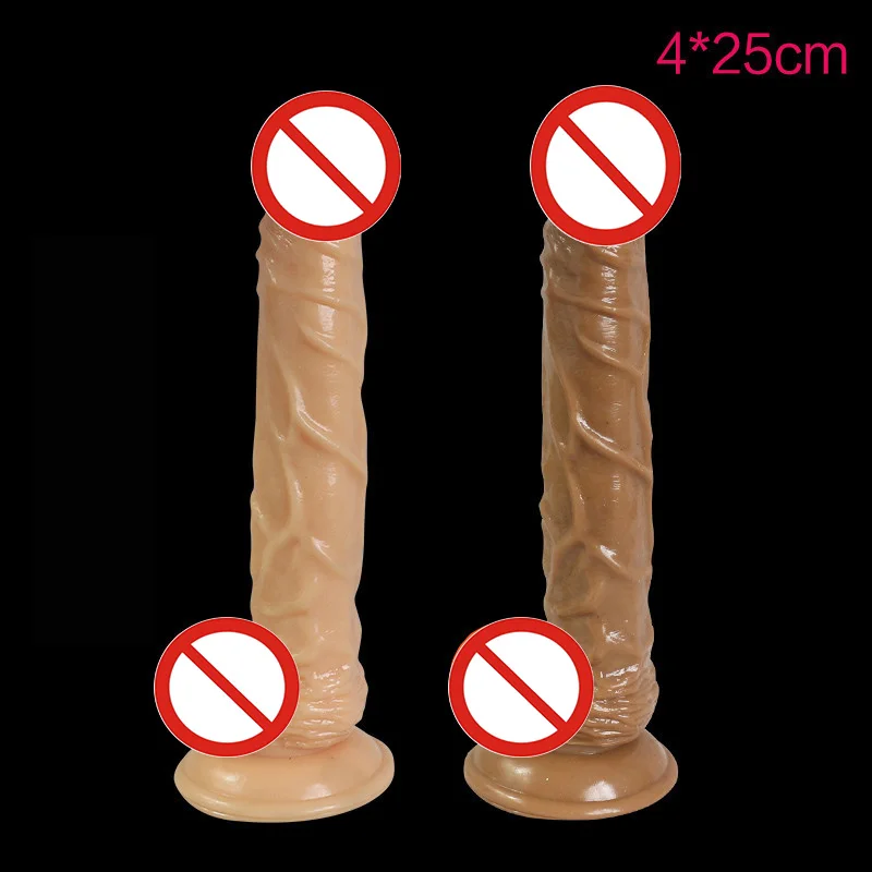 Супер большая имитация пениса и мощная Присоска 4*25 см стимулирующая реальность