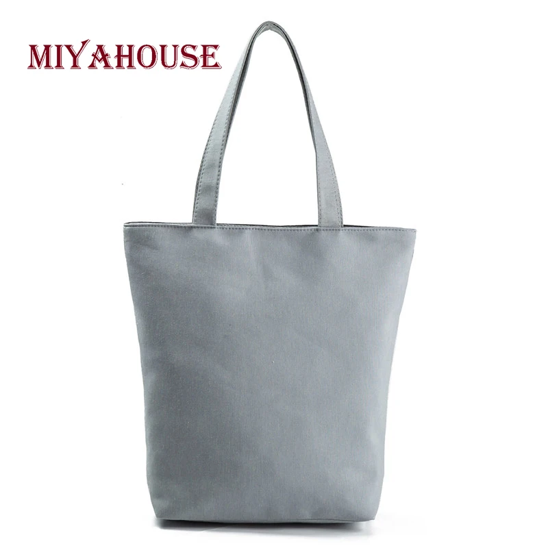 Летняя Пляжная сумка Miyahouse женская через плечо Холщовая Сумка тоут с красочным