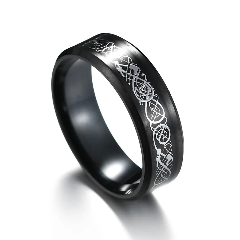 Кольца из титановой нержавеющей стали Eleple для мужчин модное кольцо зернистой с