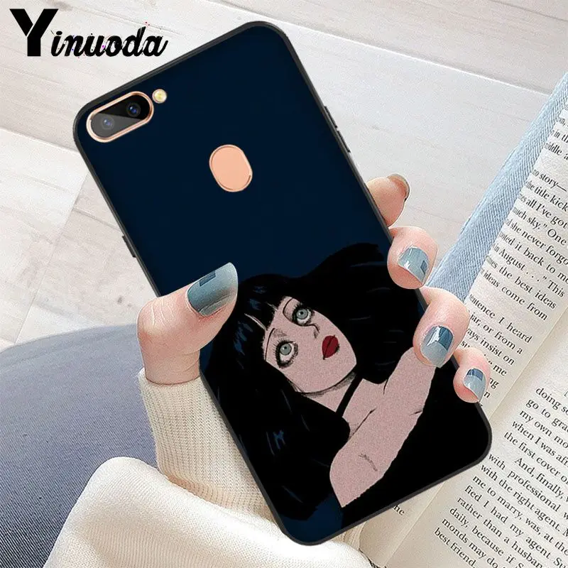Yinuoda pop comic girl and art TPU Мягкий силиконовый черный чехол для телефона OPPO R17 Neo R11S Plus R9 R9S
