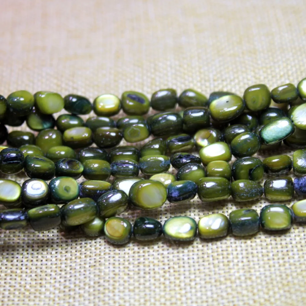 Мелким Оптом женщин девушки Оптовая Гравий Природный Shell 5 8 мм Прямые Шарики