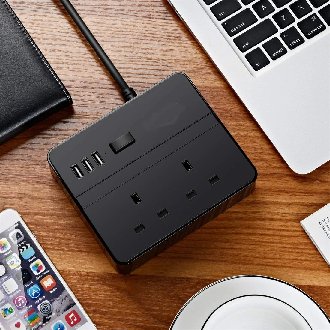 Мощность полосы USB удлинитель Розетка с Зарядное устройство Стабилизатор