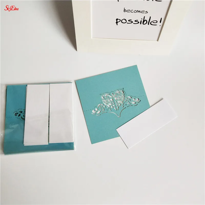 Новинка 50 шт. в форме сердца Свадебная настольная карта романтическая