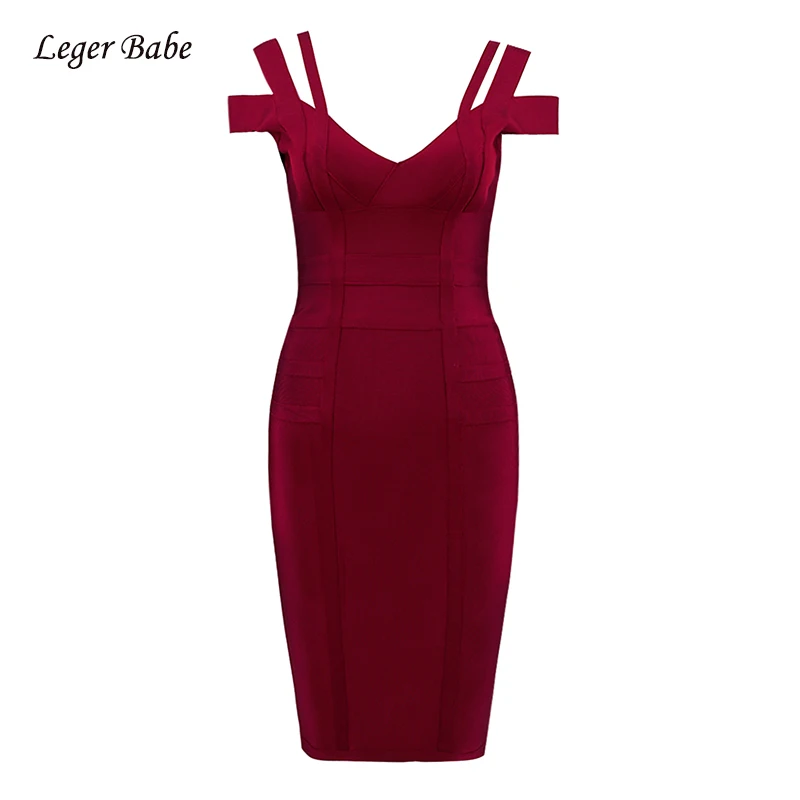 Женское Бандажное платье Leger Babe черное облегающее с открытыми плечами и