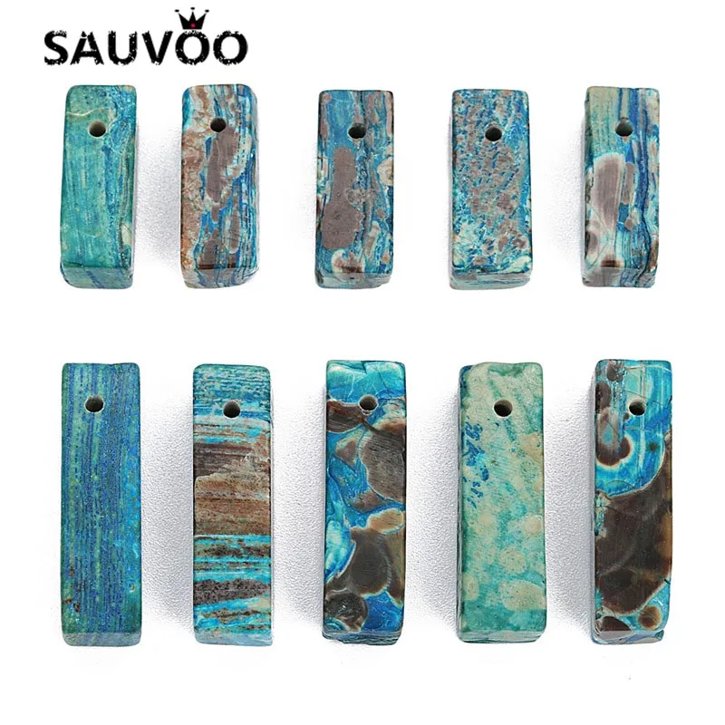 SAUVOO 1 нитка/лот 9x23мм 9x32мм Натуральные Бусы из камня Агата квадратная форма