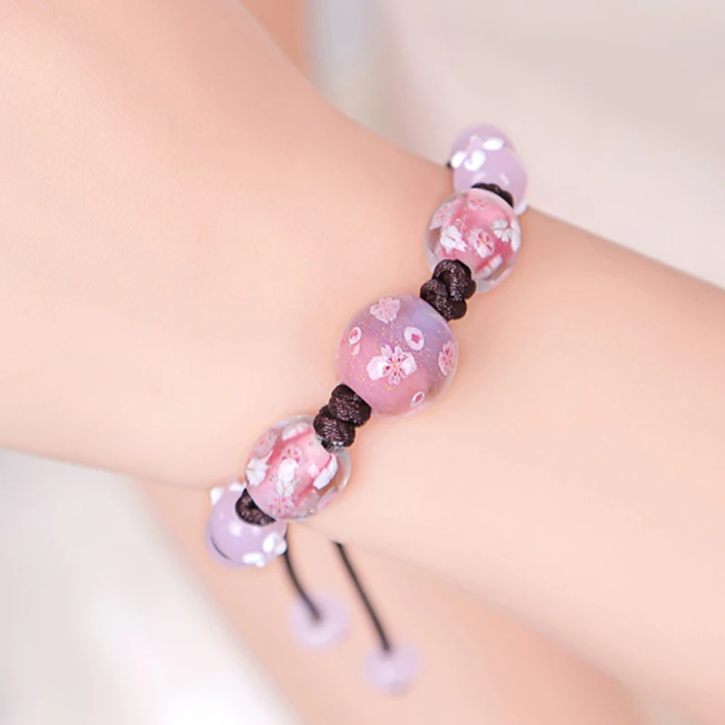 Очень Популярные вязаные браслеты ручной работы с различными розовыми