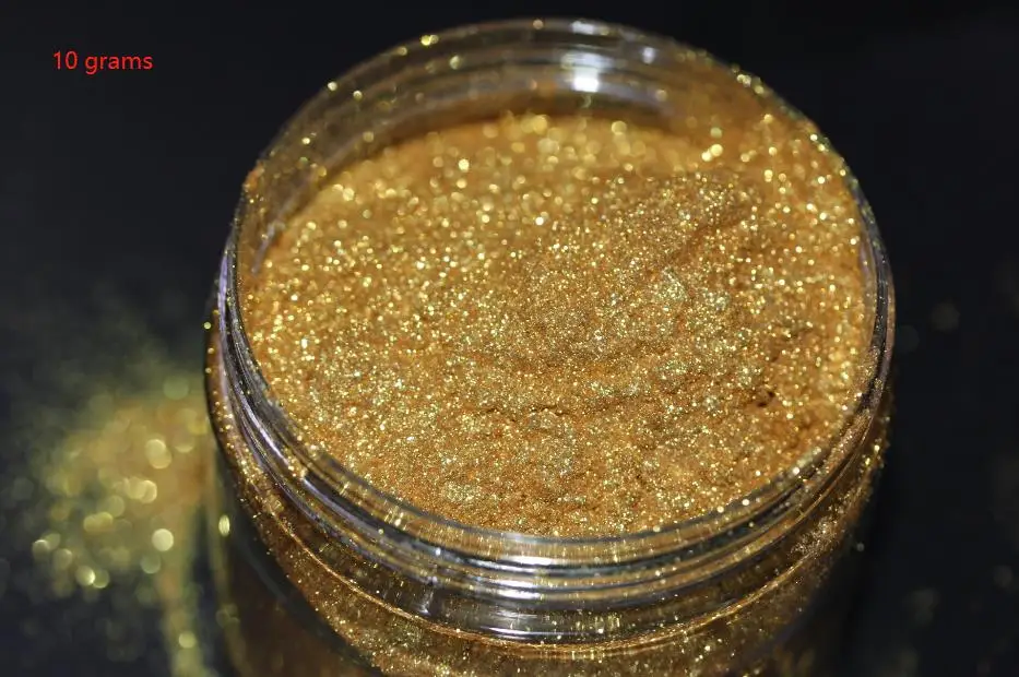 10 grams Золотой Алмазный сыпучий хайлайтер пыль Пигмент Порошок для косметики нейл-арта, смолы ремесло, мыло, свечи, сделай сам очень красивые - Цвет: 10 grams
