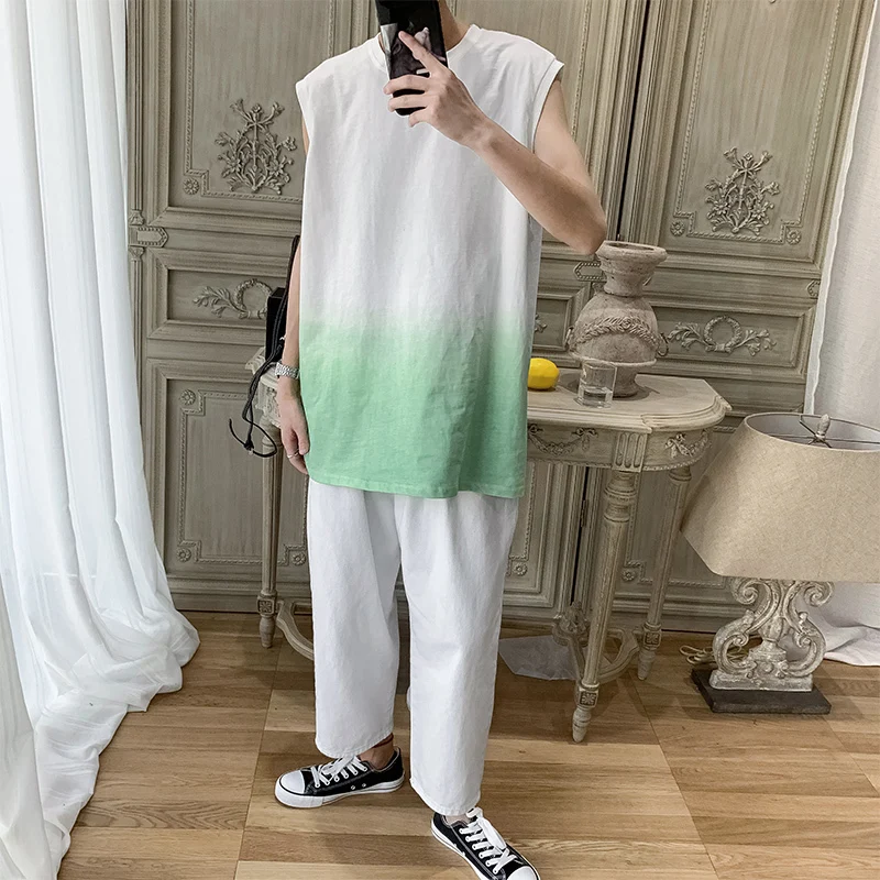 Тонкие летние новые тонкие топы мужские Модные Повседневные уличные хип хоп