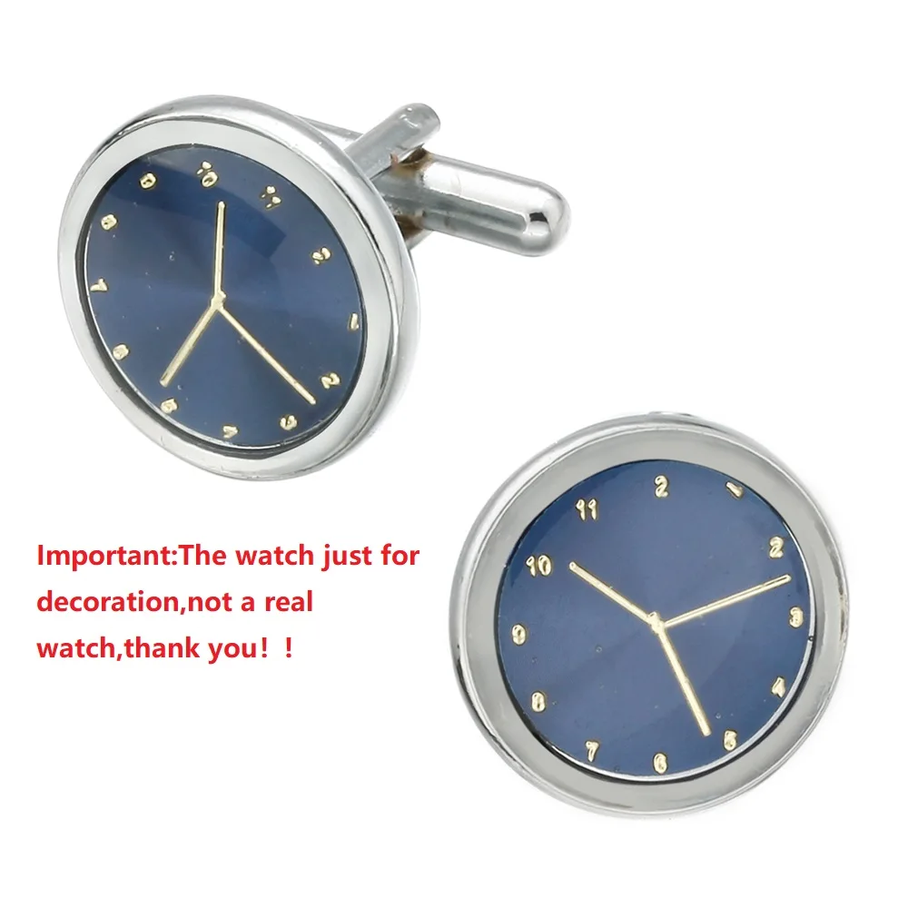 Модные часы дизайн платье рубашка запонки для мужчин синий Wathc деловой вечеринки